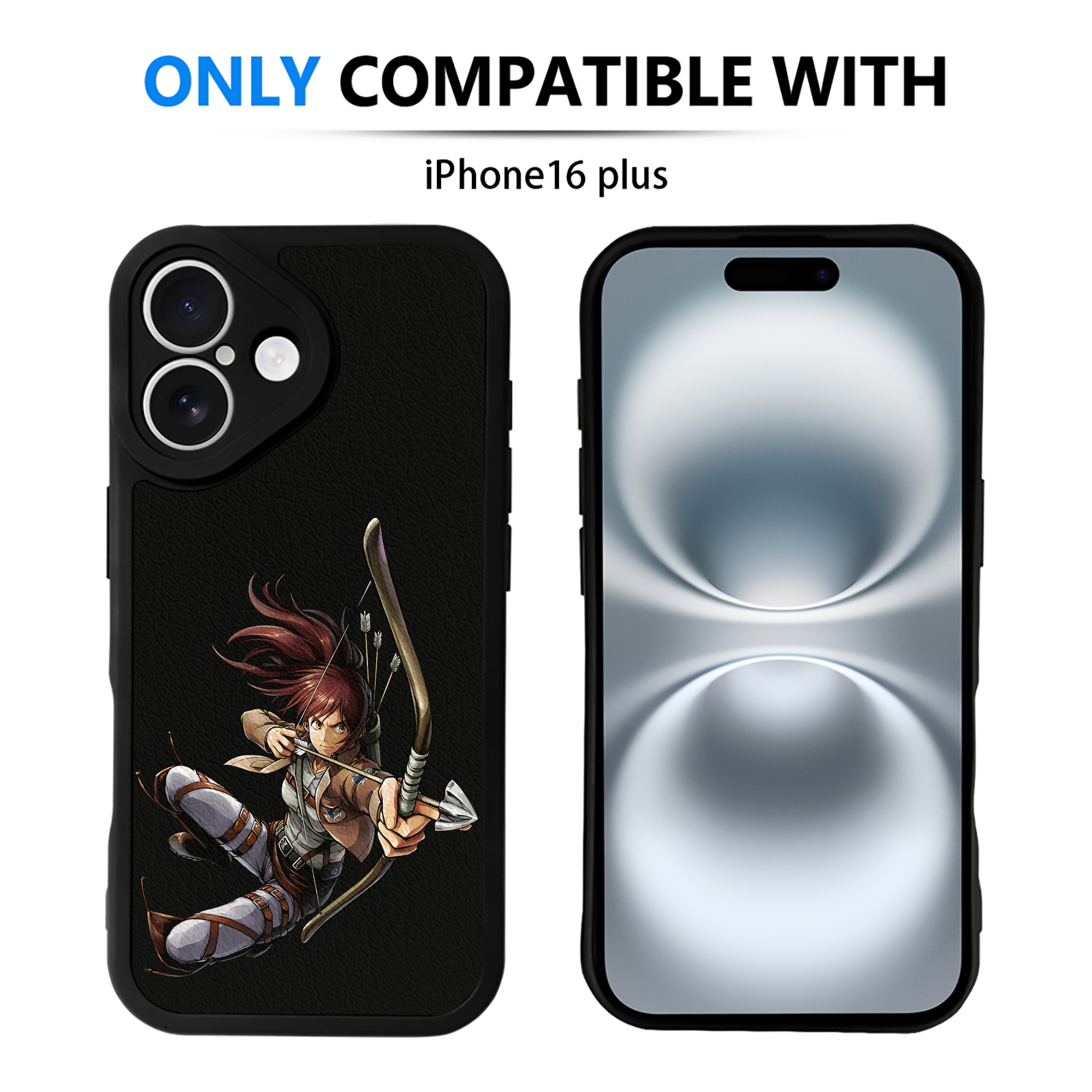 （画像用） 進撃の巨人 サシャ·ブラウス Attack on Titan Sasha Blaus 【iPhone 16シリーズ対応】シリコンスマホケース（レザー調） 材質：シリコン
